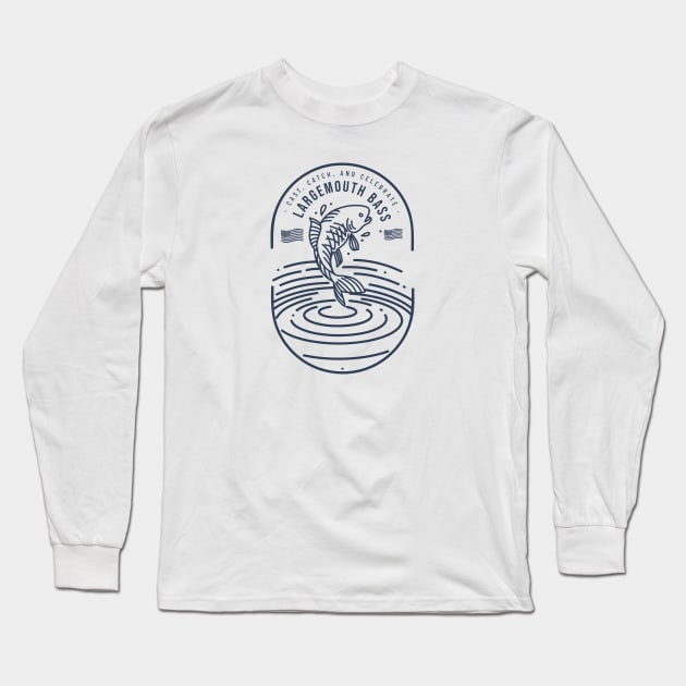 Cast, Catch, and Celebrate: Largemouth Bass Long Sleeve T-Shirt by lildoodleTees